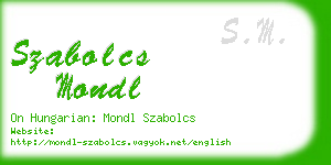 szabolcs mondl business card